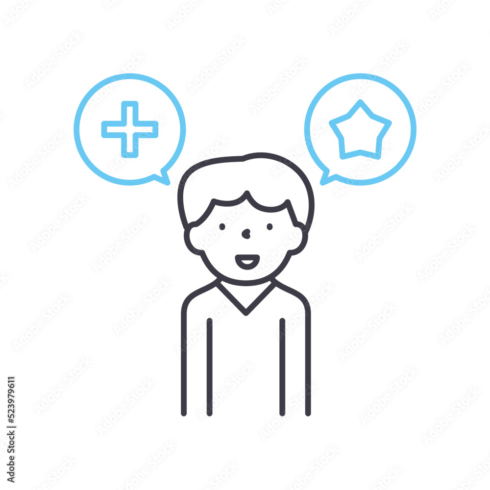 obsession line icon, outline symbol, vector illustration, concept sign obsession line icon, outline symbol, vector illustration, concept sign