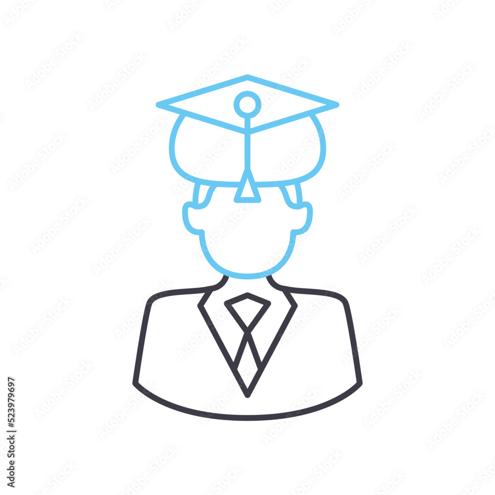 students line icon, outline symbol, vector illustration, concept sign students line icon, outline symbol, vector illustration, concept sign