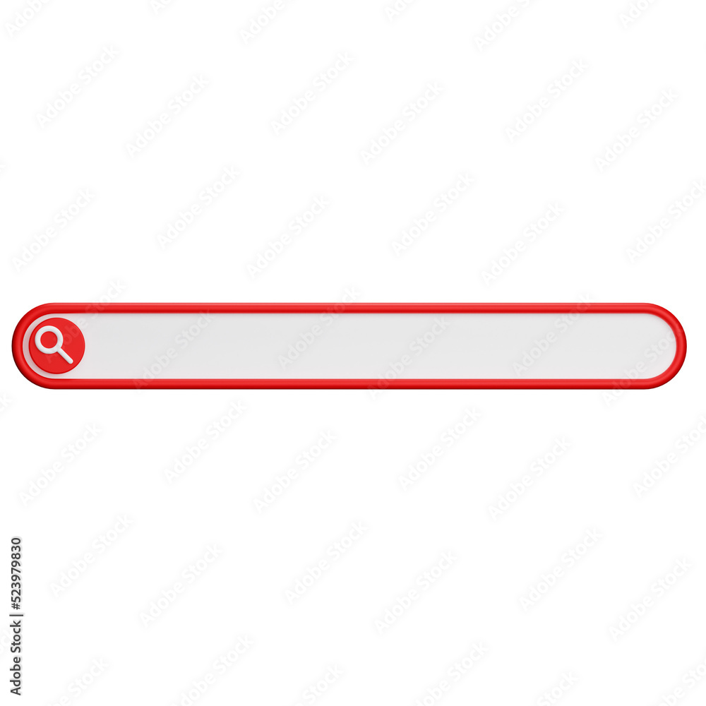 Blank minimal search bar box on transparent background. 3D Illustration Blank minimal search bar box on transparent background. 3D Illustration