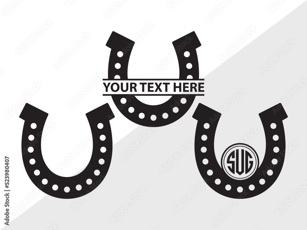 Horseshoe Monogram SVG Horseshoe Svg Triumph Horseshoe Svg Horse Shoe Svg Horseshoe