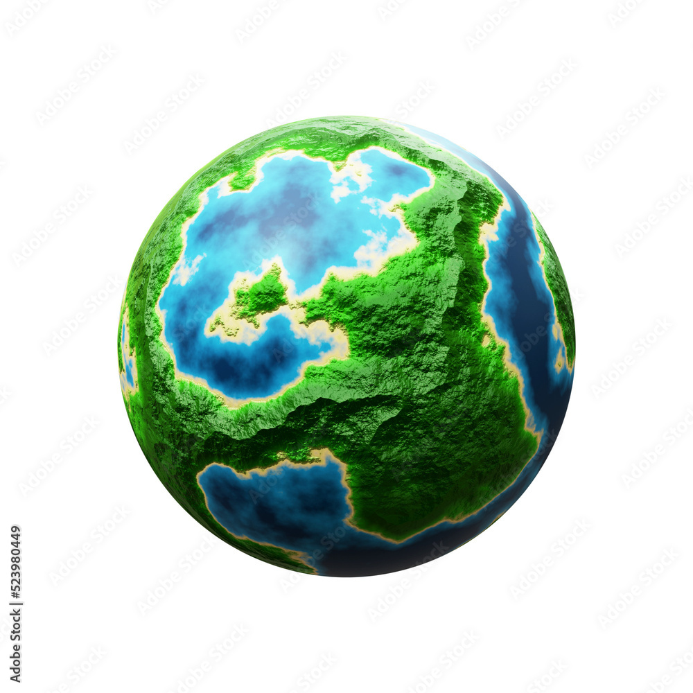 Naklejka premium 3d earth planet illustration