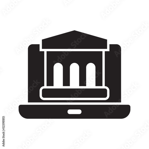 Online Banking solid icon.