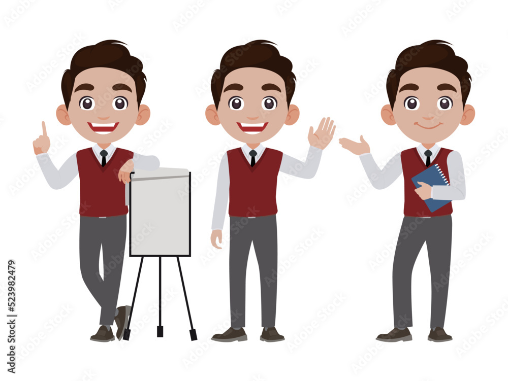 Business person in different positions set
Business person in different positions set