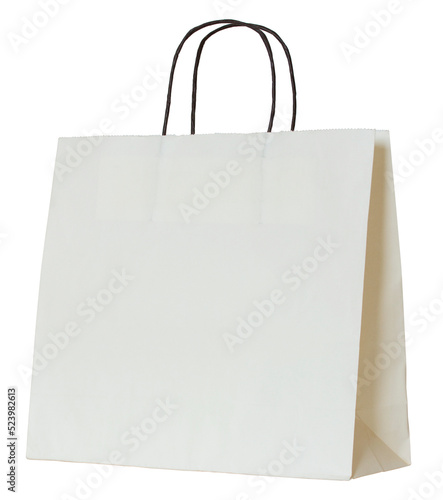 paper bag isolated with clipping path for mockup