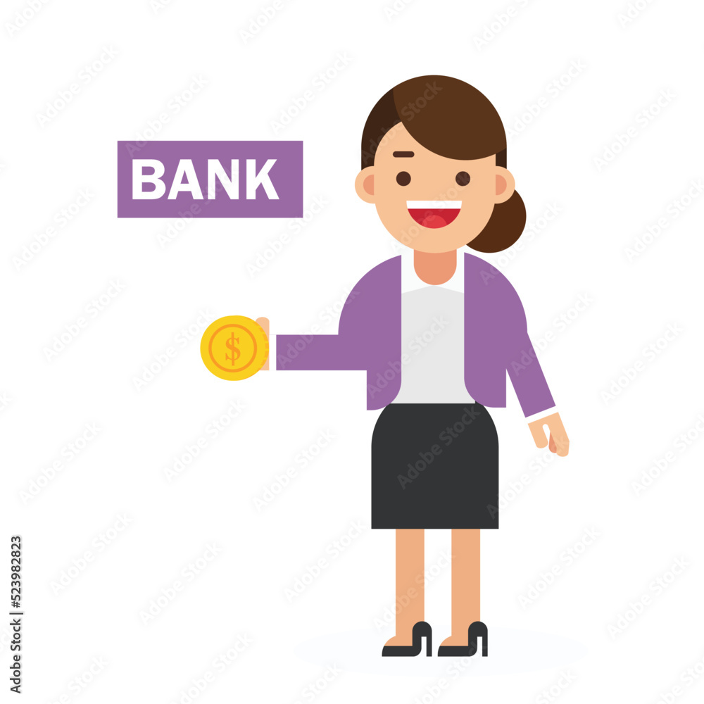 Young Bank Consultant Using Computer For Advises Young Bank Consultant Using Computer For Advises