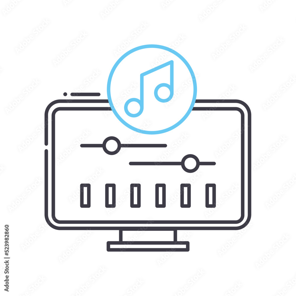 mixing line icon, outline symbol, vector illustration, concept sign mixing line icon, outline symbol, vector illustration, concept sign