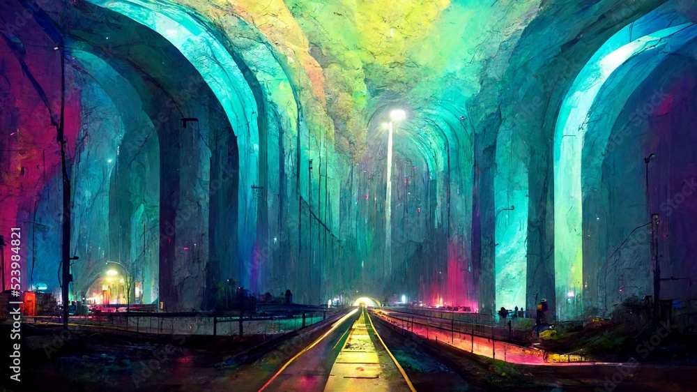 Fototapeta premium trails in the city