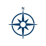 North symbol.  Vector compass on an isolated background. Direction North. Vector compass icon

