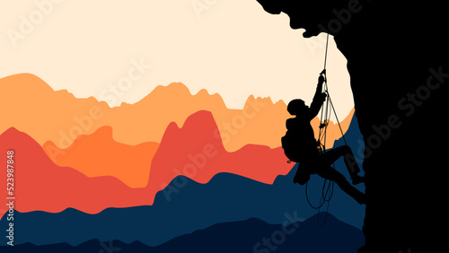 silhouette of a person on a rock