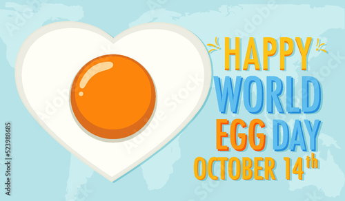 World Egg Day October 14 Banner Design