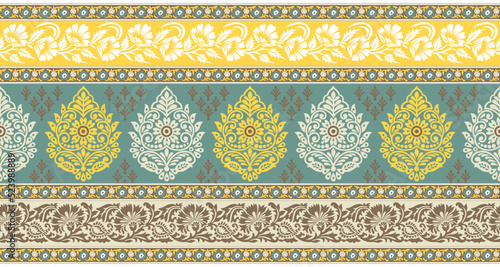 Vintage vector floral border design