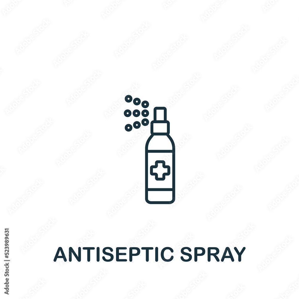 Antiseptic Spray icon. Line simple icon for templates, web design and infographics Antiseptic Spray icon. Line simple icon for templates, web design and infographics