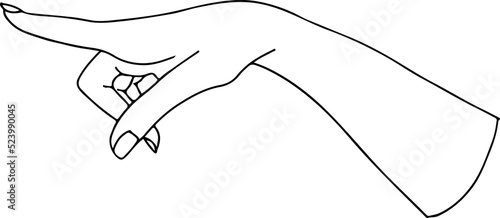 Female hands and feet. Manicure and pedicure concept. Vector Illustration in trendy outline style