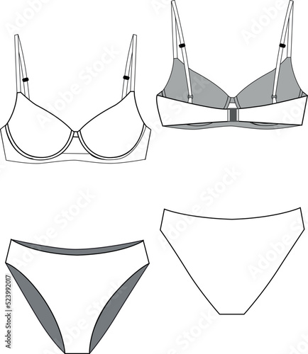 set of underwear and bikini