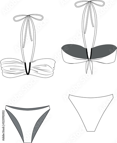 set of underwear and bikini
