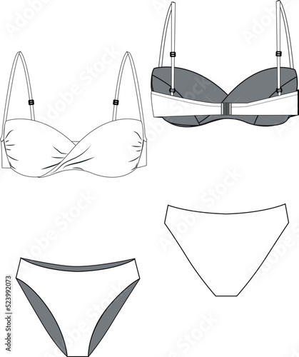 set of underwear and bikini