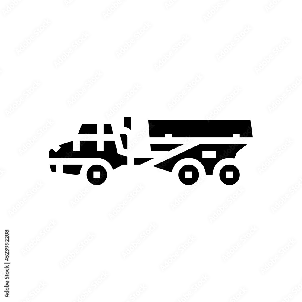 dumper construction car vehicle glyph icon vector. dumper construction car vehicle sign. isolated symbol illustration