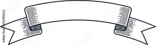 Blank vintage ribbon banners elements.