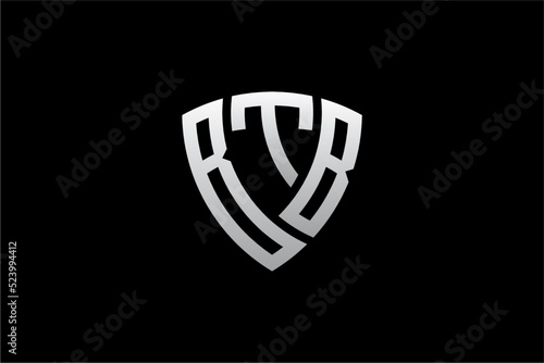 BTB creative letter shield logo design vector icon illustration photo