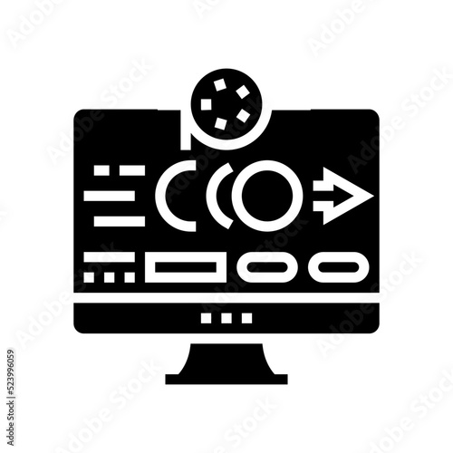 motion graphic video production film glyph icon vector. motion graphic video production film sign. isolated symbol illustration