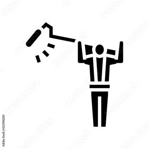 sound recoding video production glyph icon vector. sound recoding video production sign. isolated symbol illustration