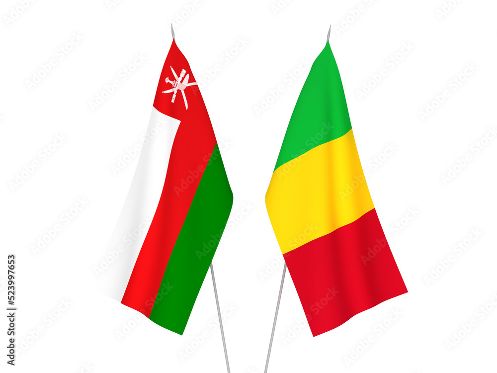 Mali and Sultanate of Oman flags Mali and Sultanate of Oman flags