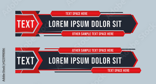Editable modern  lower thirds set template Header title set template design for Video headline title TV news banner | breaking news | title bar | title banner | sports news | news bar

