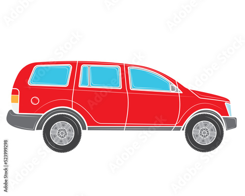 SUV in isolate on a white background. Vector illustration.