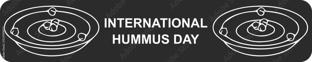 International hummus icon black symbol vector