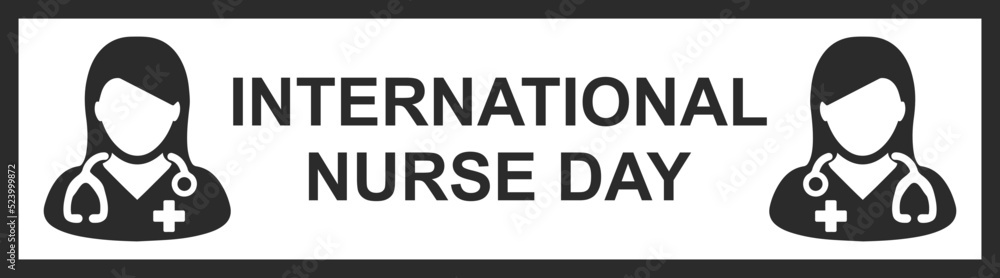 International nurse day celebration symbol vector International nurse day celebration symbol vector