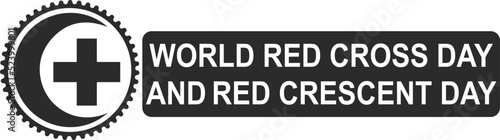 World red cross and red crescent day symbol vector
