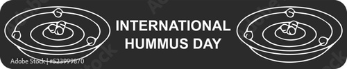 International hummus icon black symbol vector