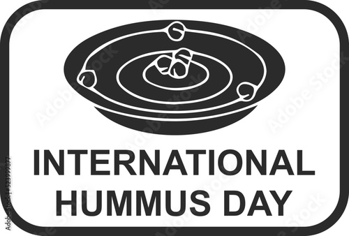 International hummus day celebration symbol vector