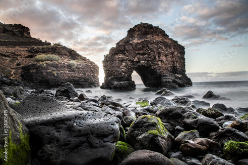 amazing rock formation on the coastline of Tenerife Canary islands