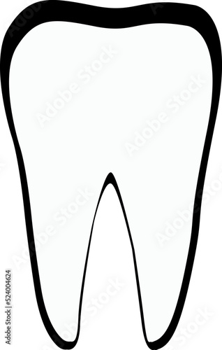 tooth icon. Dentistry symbol. Medical sign. white simple tooth sticker. White and healthy mouth. dentalhealth.