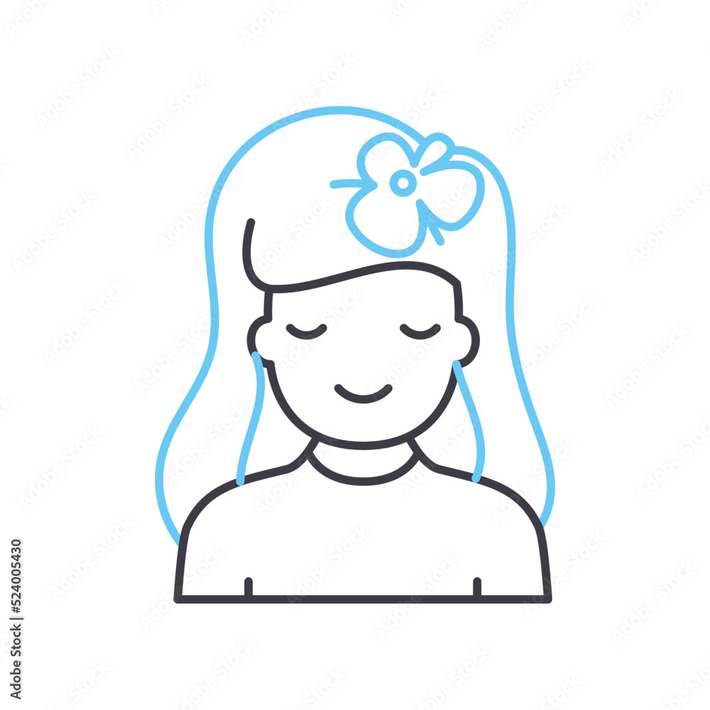 meditate line icon, outline symbol, vector illustration, concept sign meditate line icon, outline symbol, vector illustration, concept sign