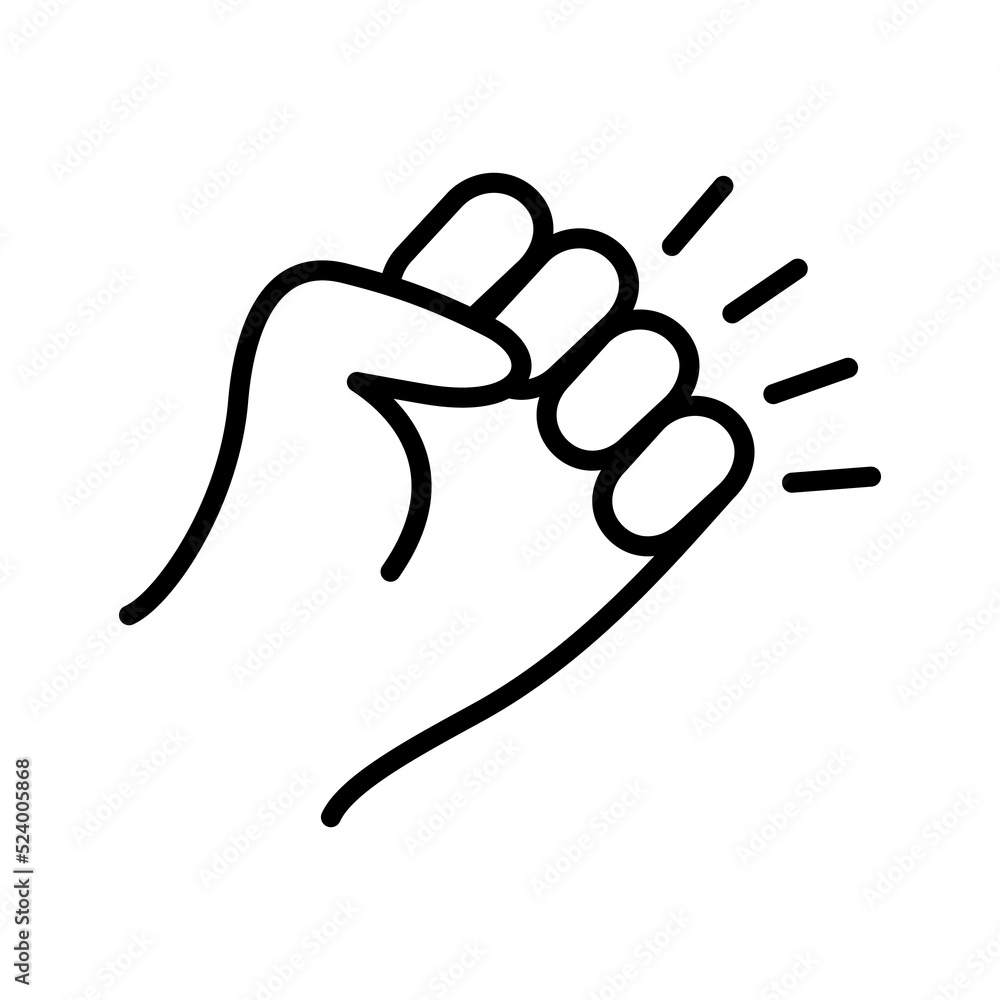 Hand knocking on door icon. Pictogram isolated on a white background. Hand knocking on door icon. Pictogram isolated on a white background.