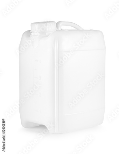White Plastic canister isolated on white background
