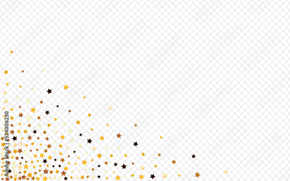 Yellow Confetti Vector Transparent Background.