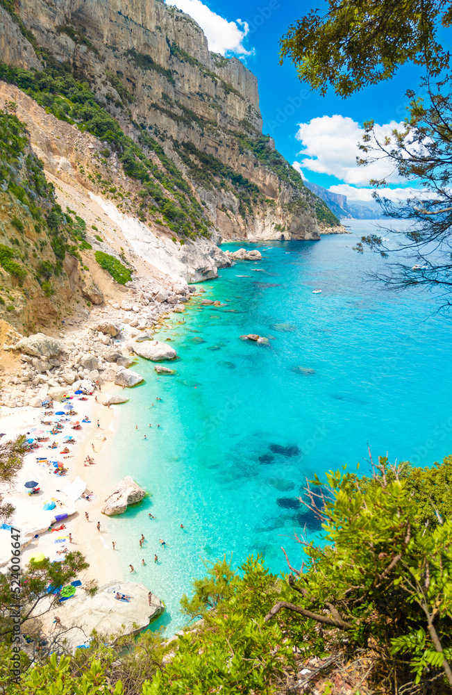 Cala Goloritzè in Sardegna, Italy (Italy) - The famous touristic attraction in wild east coast of Sardinia island, Orosei gulf in the Baunei municipal, with wonderful beach and trekking path.