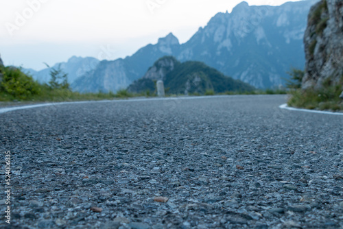 asphalt road on the mountain photo