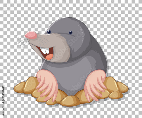 A mole in hole cartoon