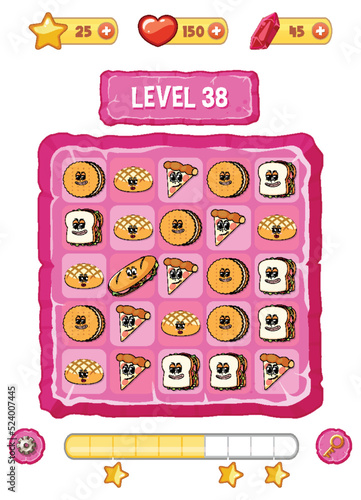 Game element template design set