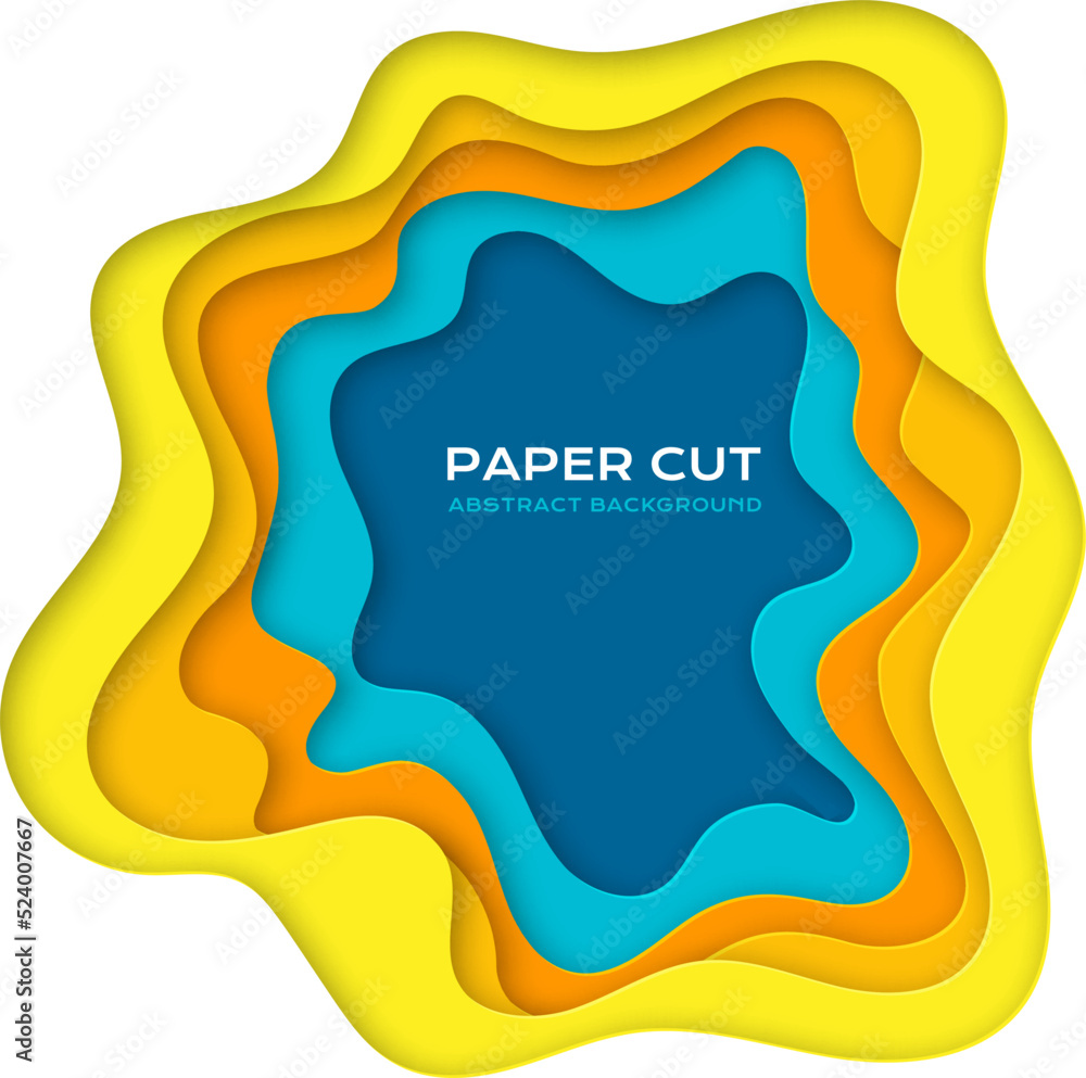 Paper cut design concept for flyers, presentations and posters.