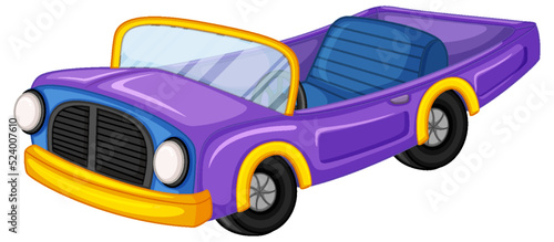 Vintage car in cartoon design