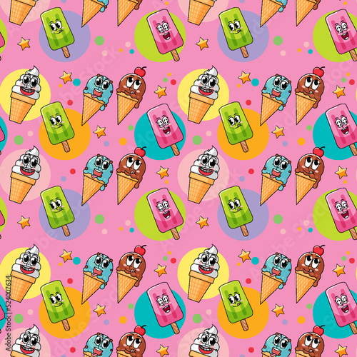 Sweet dessert seamless pattern