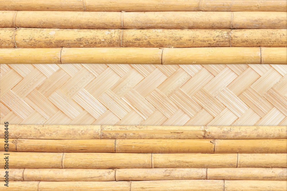 close up Bamboo sticks pattern with bamboo woven texture surface background close up Bamboo sticks pattern with bamboo woven texture surface background