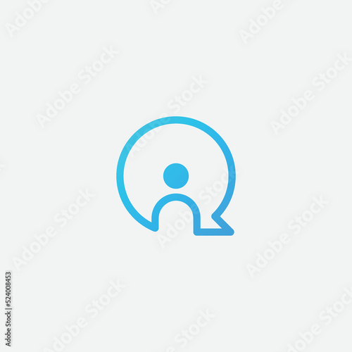 Digital human community helpline logo template.