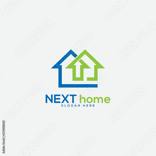 Modern home logo designs template, Next level Building logo designs concept.
