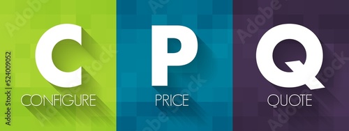 Obraz na plátně CPQ Configure Price Quote - software systems that help sellers quote complex and